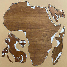 Φόρτωση εικόνας στο εργαλείο προβολής Συλλογής, Ξύλινος παγκόσμιος χάρτης τοίχου ΚΑΣΤΑΝΙΑ - (190 x 110) / Κενός