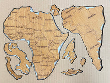 Φόρτωση εικόνας στο εργαλείο προβολής Συλλογής, Ξύλινος παγκόσμιος χάρτης τοίχου ΔΡΥΣ - (115 x 65) / Με ονόματα