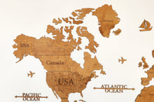 Φόρτωση εικόνας στο εργαλείο προβολής Συλλογής, Ξύλινος παγκόσμιος χάρτης τοίχου ΔΡΥΣ - (190 x 110) / Με αγγλικά ονόματα