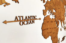 Φόρτωση εικόνας στο εργαλείο προβολής Συλλογής, Ξύλινος παγκόσμιος χάρτης τοίχου ΔΡΥΣ - (190 x 110) / Με αγγλικά ονόματα