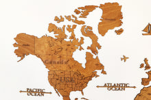 Φόρτωση εικόνας στο εργαλείο προβολής Συλλογής, Ξύλινος παγκόσμιος χάρτης τοίχου ΔΡΥΣ - (115 x 65) / Με αγγλικά ονόματα