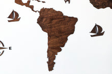 Φόρτωση εικόνας στο εργαλείο προβολής Συλλογής, Ξύλινος παγκόσμιος χάρτης τοίχου ΚΑΣΤΑΝΙΑ - (190 x 110) / Με αγγλικά ονόματα