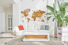 Φόρτωση εικόνας στο εργαλείο προβολής Συλλογής, Ξύλινος παγκόσμιος χάρτης τοίχου ΔΡΥΣ - (190 x 110) / Με αγγλικά ονόματα