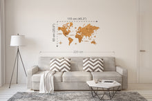 Φόρτωση εικόνας στο εργαλείο προβολής Συλλογής, Ξύλινος παγκόσμιος χάρτης τοίχου ΔΡΥΣ - (115 x 65) / Με ονόματα