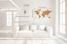 Φόρτωση εικόνας στο εργαλείο προβολής Συλλογής, Ξύλινος παγκόσμιος χάρτης τοίχου ΔΡΥΣ - (115 x 65) / Με ονόματα