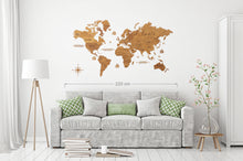 Φόρτωση εικόνας στο εργαλείο προβολής Συλλογής, Ξύλινος παγκόσμιος χάρτης τοίχου ΔΡΥΣ - (190 x 110) / Με ονόματα