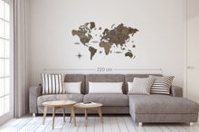 Φόρτωση εικόνας στο εργαλείο προβολής Συλλογής, Ξύλινος παγκόσμιος χάρτης τοίχου ΒΕΓΚΕ - (115 x 65) / Με αγγλικά ονόματα