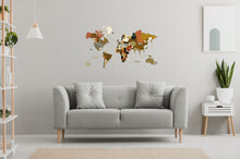 Φόρτωση εικόνας στο εργαλείο προβολής Συλλογής, Τρισδιάστατος ξύλινος παγκόσμιος χάρτης τοίχου 115x65 χωρίς ονόματα χωρών