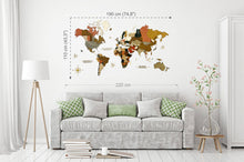 Φόρτωση εικόνας στο εργαλείο προβολής Συλλογής, Ξύλινος τρισδιάστατος παγκόσμιος χάρτης τοίχου - (190 x 110) / Κενός