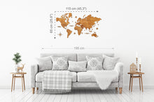 Φόρτωση εικόνας στο εργαλείο προβολής Συλλογής, Ξύλινος παγκόσμιος χάρτης τοίχου ΔΡΥΣ - (115 x 65) / Με αγγλικά ονόματα