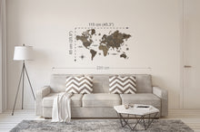 Φόρτωση εικόνας στο εργαλείο προβολής Συλλογής, Ξύλινος παγκόσμιος χάρτης τοίχου ΒΕΓΚΕ - (115 x 65) / Με αγγλικά ονόματα