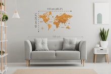 Φόρτωση εικόνας στο εργαλείο προβολής Συλλογής, Ξύλινος παγκόσμιος χάρτης τοίχου ΔΡΥΣ - (115 x 65) / Κενός