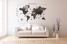 Φόρτωση εικόνας στο εργαλείο προβολής Συλλογής, Ξύλινος παγκόσμιος χάρτης τοίχου ΒΕΓΚΕ - (190 x 110) / Κενός