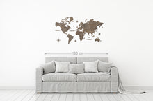 Φόρτωση εικόνας στο εργαλείο προβολής Συλλογής, Ξύλινος παγκόσμιος χάρτης τοίχου ΒΕΓΚΕ - (115 x 65) / Με ονόματα