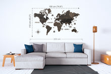 Φόρτωση εικόνας στο εργαλείο προβολής Συλλογής, Ξύλινος παγκόσμιος χάρτης τοίχου ΒΕΓΚΕ - (190 x 110) / Κενός