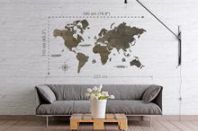 Φόρτωση εικόνας στο εργαλείο προβολής Συλλογής, Ξύλινος παγκόσμιος χάρτης τοίχου ΒΕΓΚΕ - (190 x 110) / Με Ονόματα