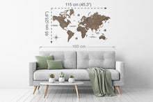 Φόρτωση εικόνας στο εργαλείο προβολής Συλλογής, Ξύλινος παγκόσμιος χάρτης τοίχου ΒΕΓΚΕ - (115 x 65) / Με ονόματα