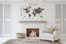 Φόρτωση εικόνας στο εργαλείο προβολής Συλλογής, Ξύλινος παγκόσμιος χάρτης τοίχου ΒΕΓΚΕ - (115 x 65) / Κενός