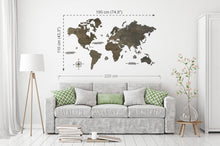 Φόρτωση εικόνας στο εργαλείο προβολής Συλλογής, Ξύλινος παγκόσμιος χάρτης τοίχου ΒΕΓΚΕ - (190 x 110) / Με Ονόματα