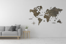 Φόρτωση εικόνας στο εργαλείο προβολής Συλλογής, Ξύλινος παγκόσμιος χάρτης τοίχου ΒΕΓΚΕ - (190 x 110) / Με Ονόματα