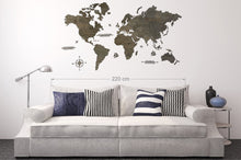 Φόρτωση εικόνας στο εργαλείο προβολής Συλλογής, Ξύλινος παγκόσμιος χάρτης τοίχου ΒΕΓΚΕ - (190 x 110) / Με Ονόματα