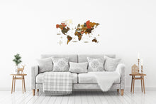 Φόρτωση εικόνας στο εργαλείο προβολής Συλλογής, Ξύλινος τρισδιάστατος παγκόσμιος χάρτης τοίχου - (115 x 65) / Με ονόματα