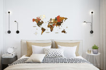 Φόρτωση εικόνας στο εργαλείο προβολής Συλλογής, Ξύλινος τρισδιάστατος παγκόσμιος χάρτης τοίχου - (115 x 65) / Με ονόματα