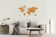 Φόρτωση εικόνας στο εργαλείο προβολής Συλλογής, Ξύλινος παγκόσμιος χάρτης τοίχου ΔΡΥΣ - (115 x 65) / Κενός