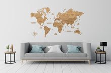 Φόρτωση εικόνας στο εργαλείο προβολής Συλλογής, Ξύλινος παγκόσμιος χάρτης τοίχου ΚΑΡΥΔΙΑ - (190 x 110) / Με Ονόματα