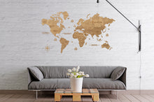 Φόρτωση εικόνας στο εργαλείο προβολής Συλλογής, Ξύλινος παγκόσμιος χάρτης τοίχου ΚΑΡΥΔΙΑ - (190 x 110) / Με Ονόματα