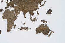 Φόρτωση εικόνας στο εργαλείο προβολής Συλλογής, Ξύλινος παγκόσμιος χάρτης τοίχου ΒΕΓΚΕ - (115 x 65) / Με ονόματα