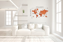 Φόρτωση εικόνας στο εργαλείο προβολής Συλλογής, Ξύλινος παγκόσμιος χάρτης τοίχου ΚΕΡΑΣΙΑ - (115 x 65) / Κενός