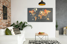 Φόρτωση εικόνας στο εργαλείο προβολής Συλλογής, Ξύλινος τρισδιάστατος παγκόσμιος χάρτης σε plexiglass - (135 x 85) / Με ονόματα