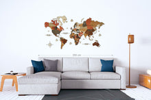 Φόρτωση εικόνας στο εργαλείο προβολής Συλλογής, Ξύλινος τρισδιάστατος παγκόσμιος χάρτης τοίχου - (190 x 110) / Με αγγλικά ονόματα