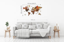 Φόρτωση εικόνας στο εργαλείο προβολής Συλλογής, Ξύλινος τρισδιάστατος παγκόσμιος χάρτης τοίχου - (115 x 65) / Με αγγλικά ονόματα