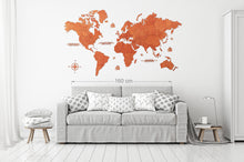 Φόρτωση εικόνας στο εργαλείο προβολής Συλλογής, Ξύλινος παγκόσμιος χάρτης τοίχου ΚΕΡΑΣΙΑ - (190 x 110) / Κενός