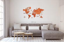 Φόρτωση εικόνας στο εργαλείο προβολής Συλλογής, Ξύλινος παγκόσμιος χάρτης τοίχου ΚΕΡΑΣΙΑ - (115 x 65) / Κενός