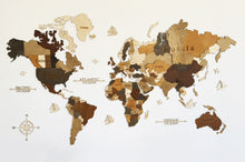 Φόρτωση εικόνας στο εργαλείο προβολής Συλλογής, ΝΕΟΣ Ξύλινος τρισδιάστατος παγκόσμιος χάρτης τοίχου - (190 x 110) / Με αγγλικά ονόματα
