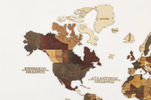 Φόρτωση εικόνας στο εργαλείο προβολής Συλλογής, ΝΕΟΣ Ξύλινος τρισδιάστατος παγκόσμιος χάρτης τοίχου - (115 x 65) / Με ονόματα
