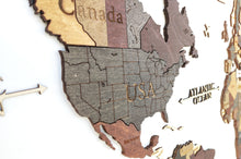 Φόρτωση εικόνας στο εργαλείο προβολής Συλλογής, ΝΕΟΣ Ξύλινος τρισδιάστατος παγκόσμιος χάρτης τοίχου - (115 x 65) / Με αγγλικά ονόματα
