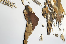 Φόρτωση εικόνας στο εργαλείο προβολής Συλλογής, ΝΕΟΣ Ξύλινος τρισδιάστατος παγκόσμιος χάρτης τοίχου - (190 x 110) / Με ονόματα
