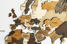 Φόρτωση εικόνας στο εργαλείο προβολής Συλλογής, ΝΕΟΣ Ξύλινος τρισδιάστατος παγκόσμιος χάρτης τοίχου - (190 x 110) / Με αγγλικά ονόματα
