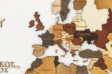 Φόρτωση εικόνας στο εργαλείο προβολής Συλλογής, ΝΕΟΣ Ξύλινος τρισδιάστατος παγκόσμιος χάρτης τοίχου - (115 x 65) / Με ονόματα
