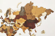 Φόρτωση εικόνας στο εργαλείο προβολής Συλλογής, ΝΕΟΣ Ξύλινος τρισδιάστατος παγκόσμιος χάρτης τοίχου - (115 x 65) / Με ονόματα
