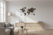 Φόρτωση εικόνας στο εργαλείο προβολής Συλλογής, Ξύλινος παγκόσμιος χάρτης τοίχου ΒΕΓΚΕ - (115 x 65) / Κενός
