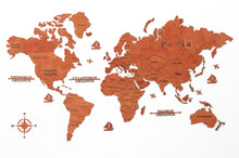 Φόρτωση εικόνας στο εργαλείο προβολής Συλλογής, Ξύλινος παγκόσμιος χάρτης τοίχου ΚΕΡΑΣΙΑ - (190 x 110) / Με Ονόματα
