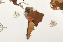 Φόρτωση εικόνας στο εργαλείο προβολής Συλλογής, Ξύλινος τρισδιάστατος παγκόσμιος χάρτης τοίχου - (190 x 110) / Με αγγλικά ονόματα
