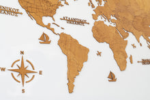 Φόρτωση εικόνας στο εργαλείο προβολής Συλλογής, Ξύλινος παγκόσμιος χάρτης τοίχου ΔΡΥΣ - (190 x 110) / Κενός
