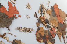 Φόρτωση εικόνας στο εργαλείο προβολής Συλλογής, Ξύλινος τρισδιάστατος παγκόσμιος χάρτης τοίχου - (190 x 110) / Με ονόματα
