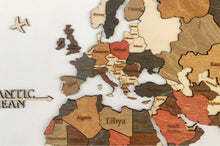Φόρτωση εικόνας στο εργαλείο προβολής Συλλογής, Ξύλινος τρισδιάστατος παγκόσμιος χάρτης τοίχου - (115 x 65) / Με αγγλικά ονόματα
